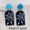 Wholesale Jewelry Cartoon Style Square Skull Arylic Drop Earrings