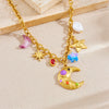 Wholesale Jewelry Cartoon Style Star Stainless Steel Gold Plated Ochain Pendant Necklace