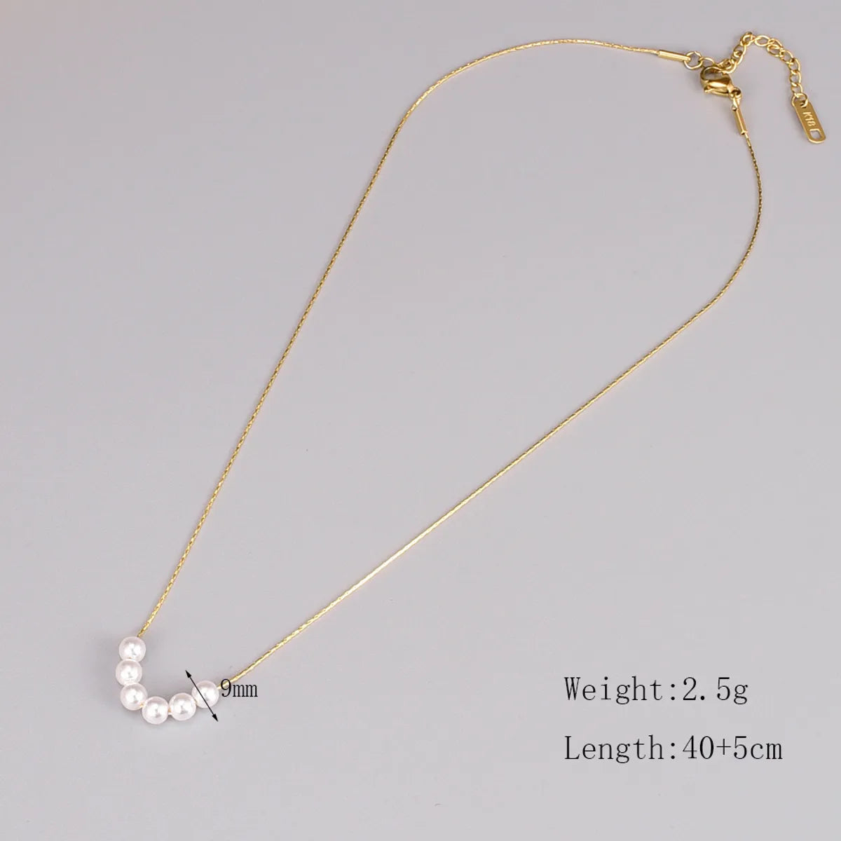 Wholesale Jewelry Casual Basic Commute Pearl 304 Stainless Steel Imitation Pearl 18K Gold Plated Beaded Necklace