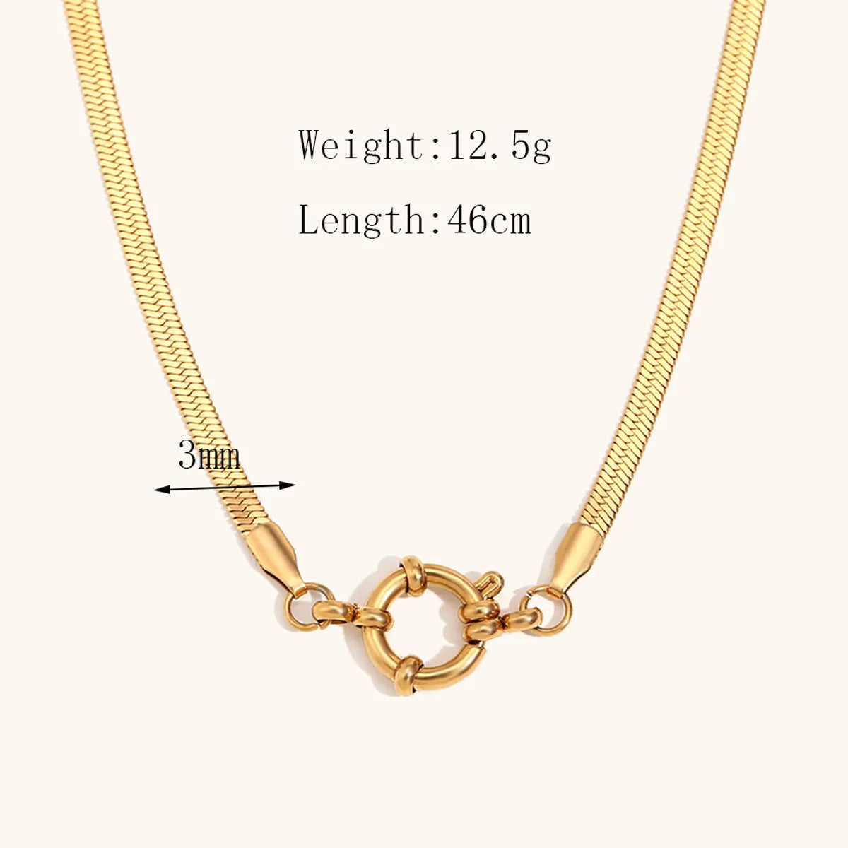 Wholesale Jewelry Casual Basic Commute Solid Color 304 Stainless Steel 18K Gold Plated Pendant Necklace