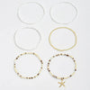 Wholesale Jewelry Casual Beach Starfish Elastic String Seed Bead Zinc Alloy Beaded Anklet