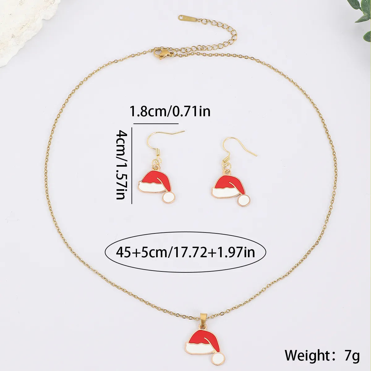 Wholesale Jewelry Casual Cartoon Style Cute Christmas Hat Christmas Tree 304 Stainless Steel Jewelry Set