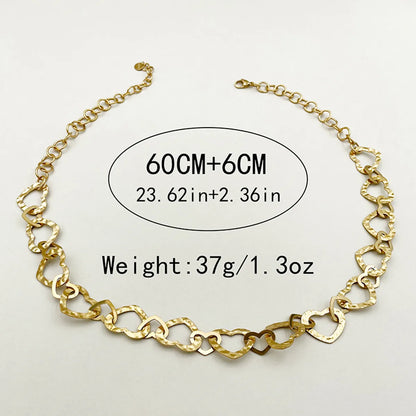 Wholesale Jewelry Casual Classic Style Heart Shape 304 Stainless Steel 14K Gold Plated Patchwork Plating Necklace