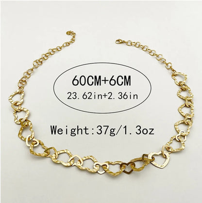 Wholesale Jewelry Casual Classic Style Heart Shape 304 Stainless Steel 14K Gold Plated Patchwork Plating Necklace