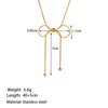 Wholesale Jewelry Casual Commute Bow Knot 304 Stainless Steel 18K Gold Plated Polishing Plating Earrings Necklace Jewelry Set