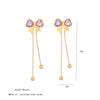 Wholesale Jewelry Casual Elegant Bow Knot 304 Stainless Steel Glass 18K Gold Plated Bracelets Earrings Necklace