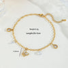 Wholesale Jewelry Casual Elegant Cute Heart Shape Butterfly 304 Stainless Steel Acrylic Imitation Pearl Zircon 18K Gold Plated Plating Inlay Anklet