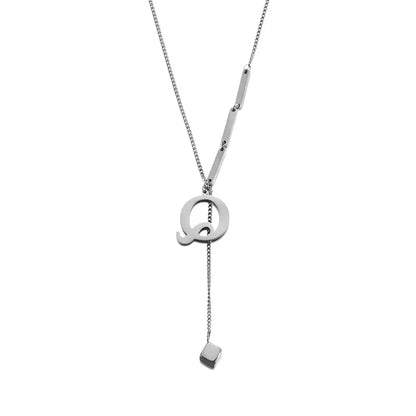 Wholesale Jewelry Casual Elegant Letter 201 Stainless Steel Asymmetrical Necklace