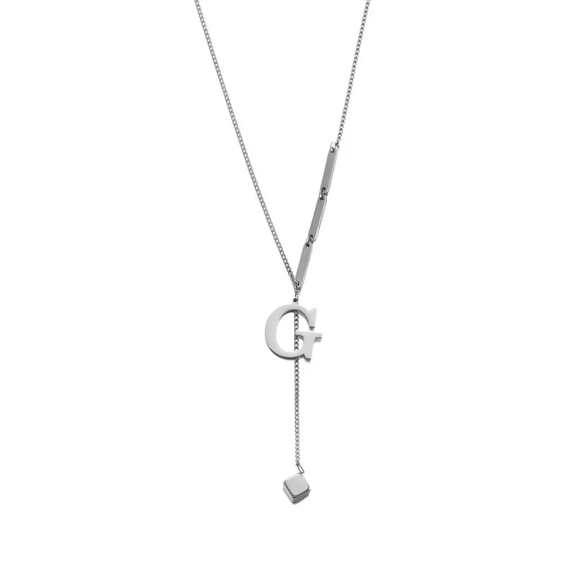 Wholesale Jewelry Casual Elegant Letter 201 Stainless Steel Asymmetrical Necklace