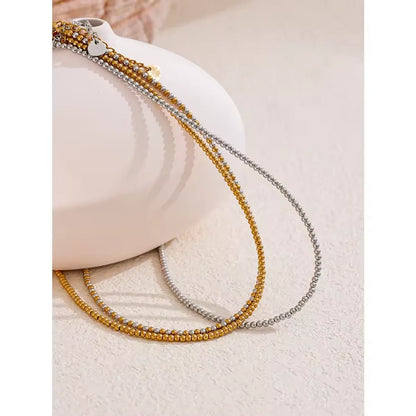 Wholesale Jewelry Casual Elegant Luxurious Round 302 Stainless Steel Necklace