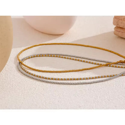 Wholesale Jewelry Casual Elegant Luxurious Round 302 Stainless Steel Necklace