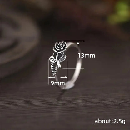 Wholesale Jewelry Casual Elegant Tropical Round Plant Rose Steel Plating Rings