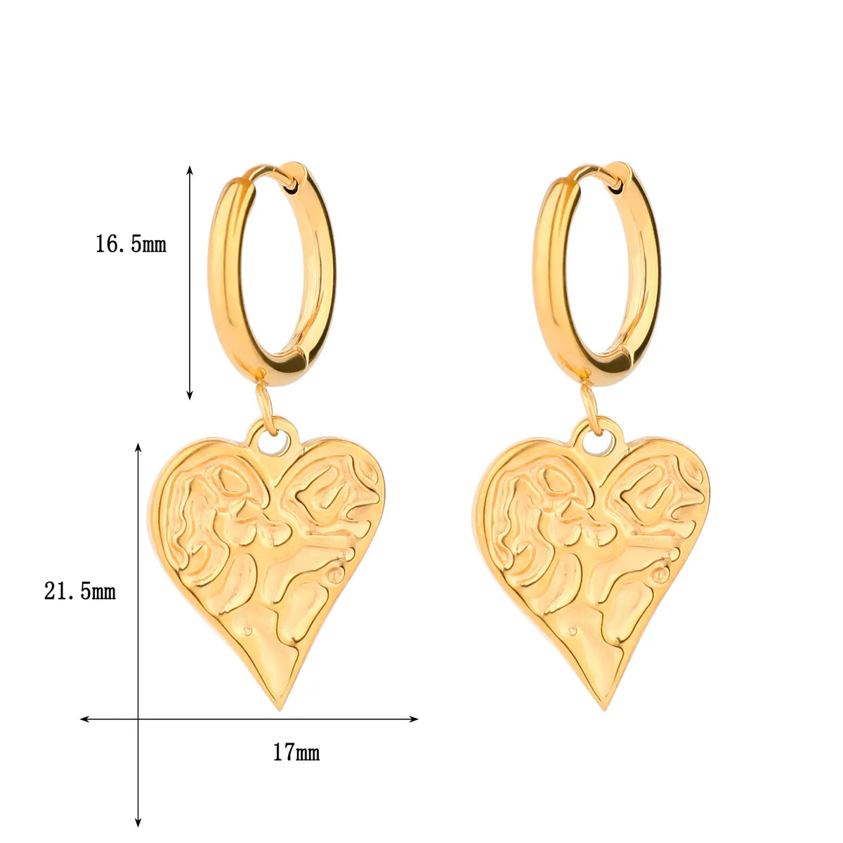 Wholesale Jewelry Casual Elegant Tropical Starfish Heart Shape 304 Stainless Steel Gold Plated Plating Earrings Necklace