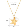 Wholesale Jewelry Casual Elegant Tropical Starfish Heart Shape 304 Stainless Steel Gold Plated Plating Earrings Necklace