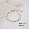 Wholesale Jewelry Casual Elegant Vacation Round 304 Stainless Steel Imitation Pearl Turquoise Beaded Bracelets Necklace