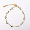 Wholesale Jewelry Casual Eye 304 Stainless Steel Resin Beaded Anklet