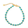 Wholesale Jewelry Casual Eye 304 Stainless Steel Resin Beaded Anklet