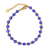 Wholesale Jewelry Casual Eye 304 Stainless Steel Resin Beaded Anklet