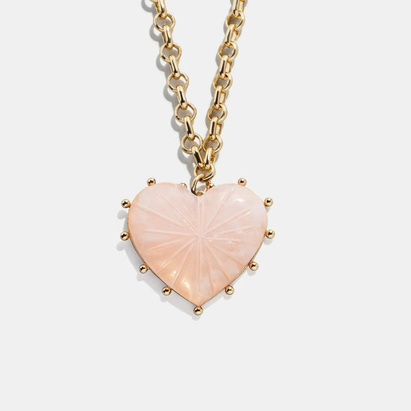 Wholesale Jewelry Casual Geometric Heart Shape Copper Electroplated Pendant Clavicle Chain For Women