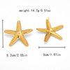 Wholesale Jewelry Casual Hawaiian Vacation Starfish 304 Stainless Steel 14K Gold Plated Plating Rings Earrings