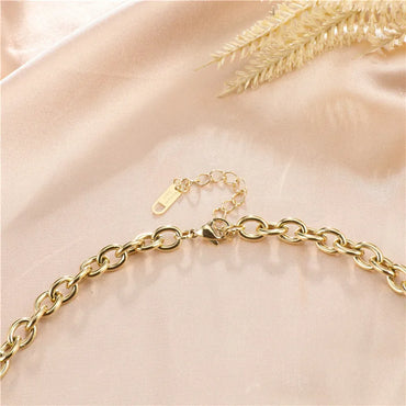 Wholesale Jewelry Casual Heart Shape Wings 304 Stainless Steel 18K Gold Plated Pendant Necklace