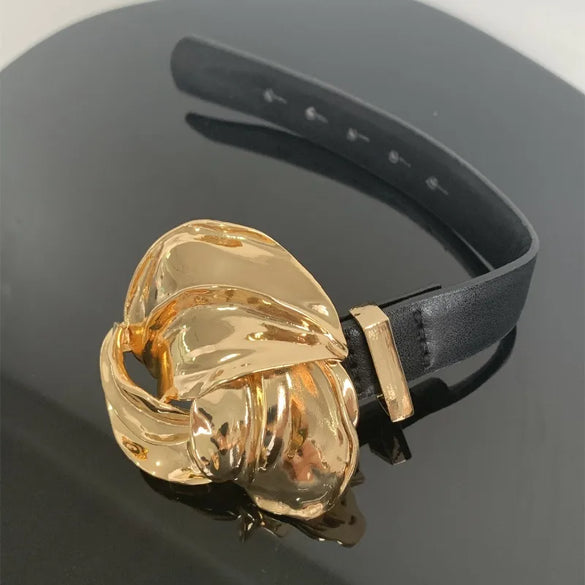Wholesale Jewelry Casual Hip-Hop Retro Flower Pu Leather Alloy Gold Plated Silver Plated Patchwork Plating Metal Wristband