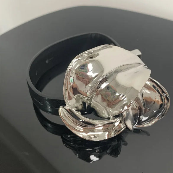 Wholesale Jewelry Casual Hip-Hop Retro Flower Pu Leather Alloy Gold Plated Silver Plated Patchwork Plating Metal Wristband