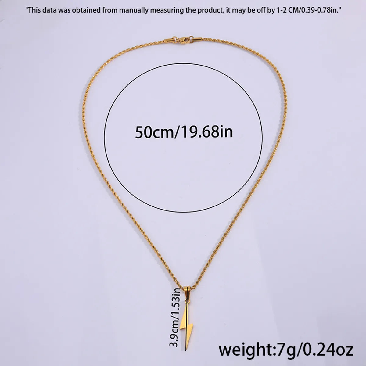 Wholesale Jewelry Casual Lightning Titanium Steel Pendant Necklace