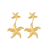 Wholesale Jewelry Casual Marine Style Beach Starfish Bow Knot 304 Stainless Steel 316 Stainless Steel  18K Gold Plated Earrings Necklace