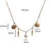 Wholesale Jewelry Casual Marine Style Shell Fish 201 Stainless Steel 304 Stainless Steel 18K Gold Plated Necklace