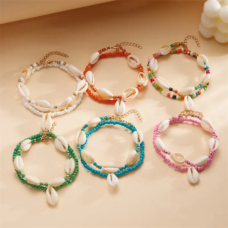 Wholesale Jewelry Casual Marine Style Shell Shell Beaded Anklet