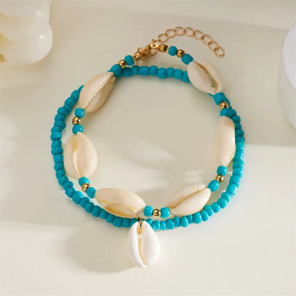 Wholesale Jewelry Casual Marine Style Shell Shell Beaded Anklet