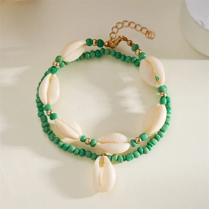 Wholesale Jewelry Casual Marine Style Shell Shell Beaded Anklet