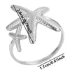 Wholesale Jewelry Casual Marine Style Starfish 304 Stainless Steel 18K Gold Plated Polishing Open Rings