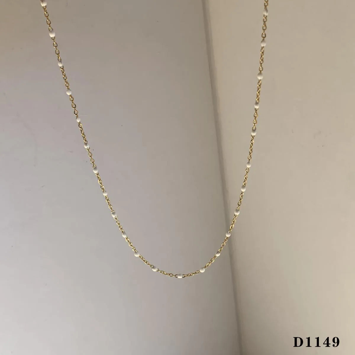 Wholesale Jewelry Casual Modern Style Color Block 304 Stainless Steel 16K Gold Plated White Gold Plated Gold Plated Enamel Plating Necklace