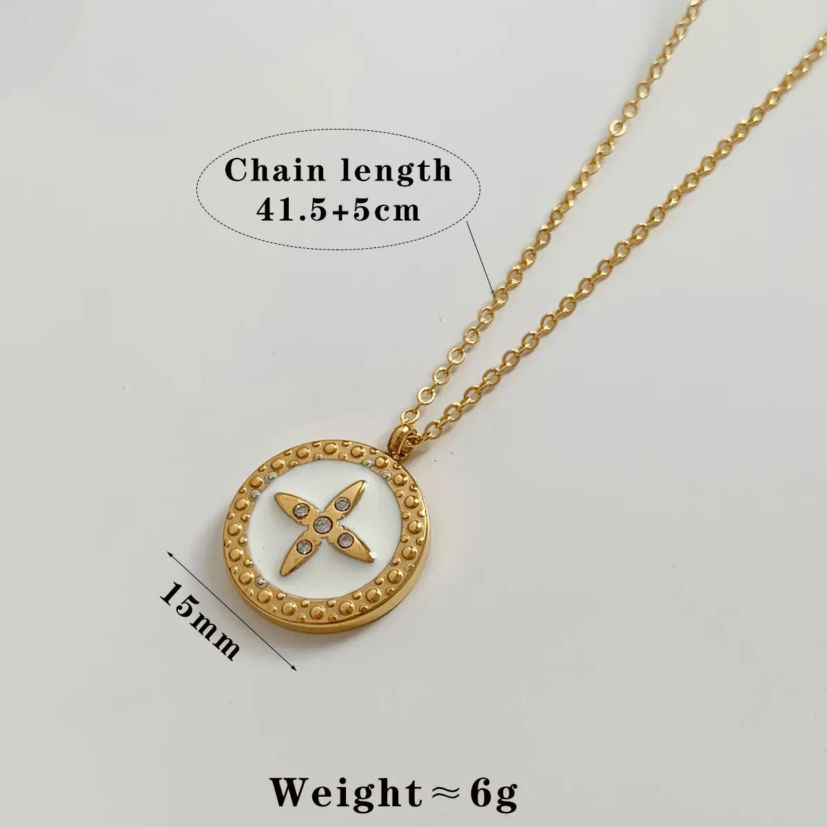 Wholesale Jewelry Casual Modern Style Cross 304 Stainless Steel 16K Gold Plated White Gold Plated Gold Plated Plating Pendant Necklace