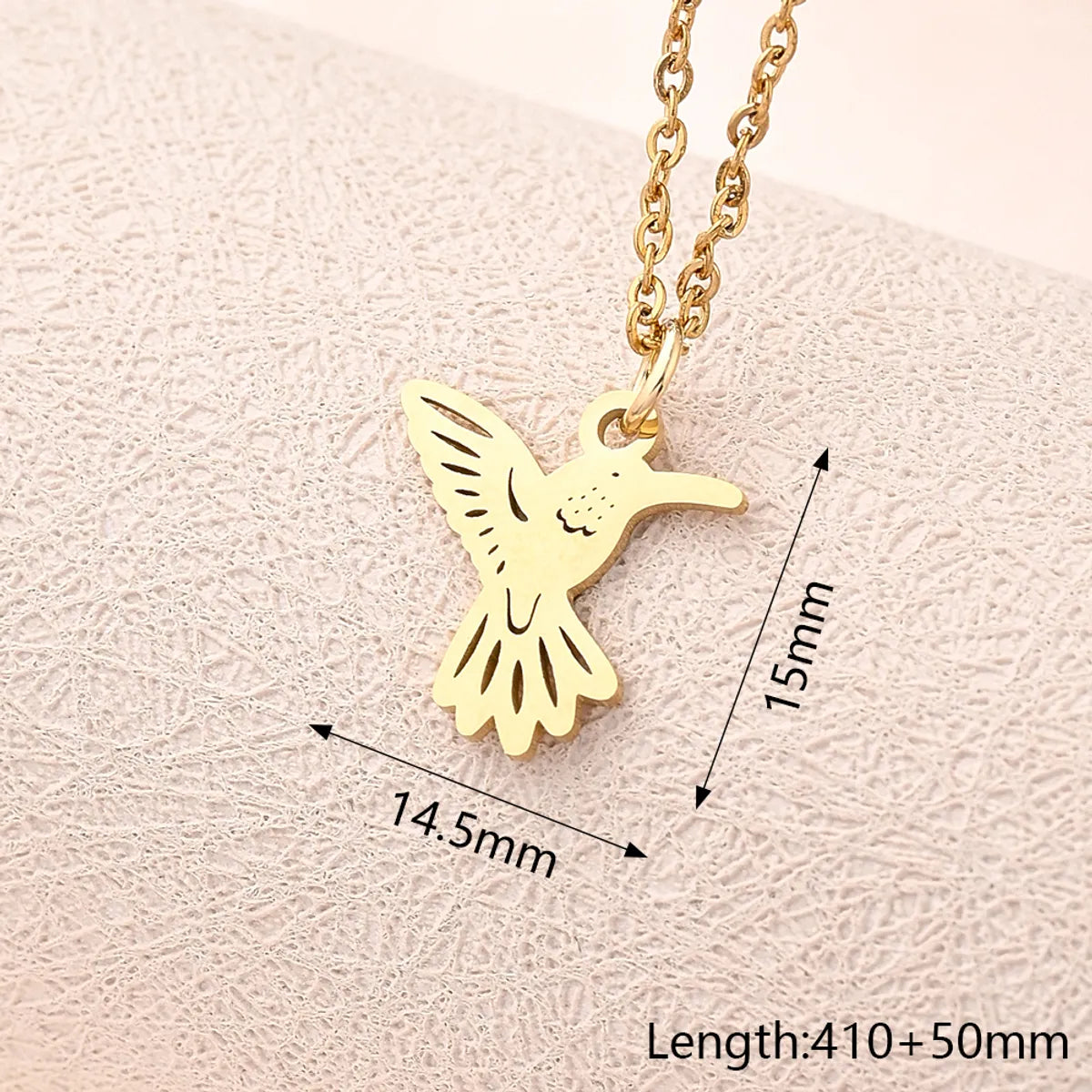 Wholesale Jewelry Casual Modern Style Simple Style Animal Snake Butterfly 304 Stainless Steel Gold Plated Polishing Plating Pendant Necklace