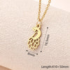 Wholesale Jewelry Casual Modern Style Simple Style Animal Snake Butterfly 304 Stainless Steel Gold Plated Polishing Plating Pendant Necklace