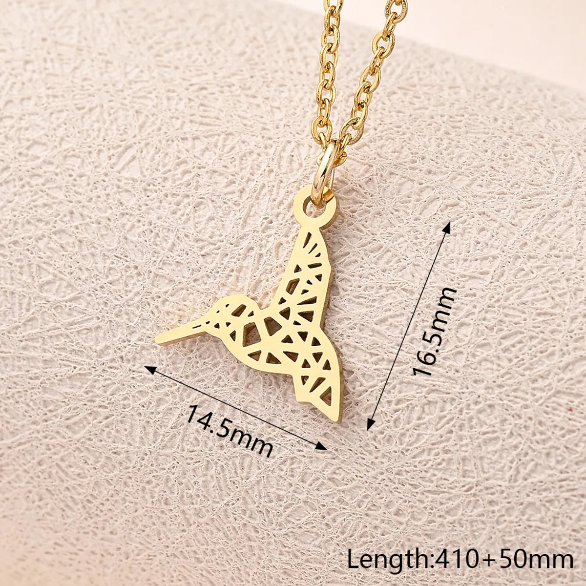 Wholesale Jewelry Casual Modern Style Simple Style Animal Snake Butterfly 304 Stainless Steel Gold Plated Polishing Plating Pendant Necklace