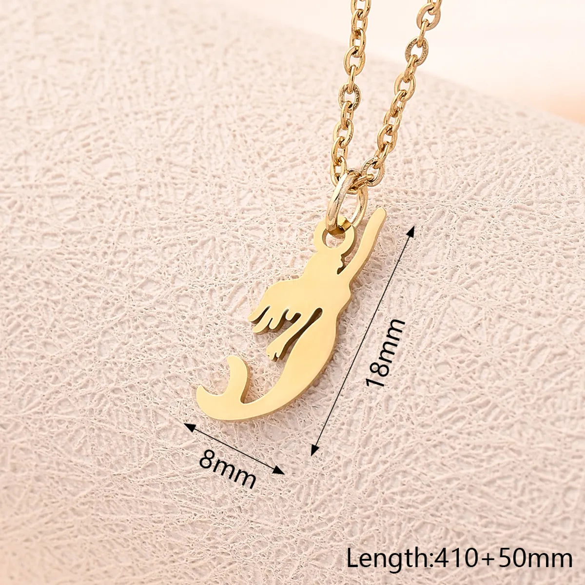 Wholesale Jewelry Casual Modern Style Simple Style Compass Mermaid Snowflake 304 Stainless Steel Gold Plated Polishing Plating Pendant Necklace