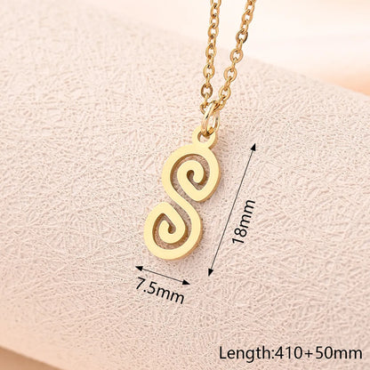 Wholesale Jewelry Casual Modern Style Simple Style Compass Mermaid Snowflake 304 Stainless Steel Gold Plated Polishing Plating Pendant Necklace