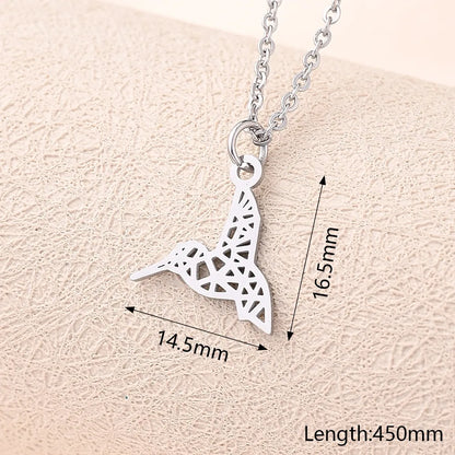 Wholesale Jewelry Casual Modern Style Simple Style Peacock Ghost Snake 304 Stainless Steel Polishing Pendant Necklace