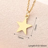 Wholesale Jewelry Casual Modern Style Simple Style Sun Star Moon 304 Stainless Steel Gold Plated Polishing Plating Pendant Necklace