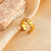 Wholesale Jewelry Casual Retro Simple Style Geometric 201 Stainless Steel 18K Gold Plated Open Rings