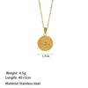 Wholesale Jewelry Casual Roman Style Commute Geometric 304 Stainless Steel Artificial Rhinestones Turquoise Resin 18K Gold Plated Polishing Inlay Pendant Necklace