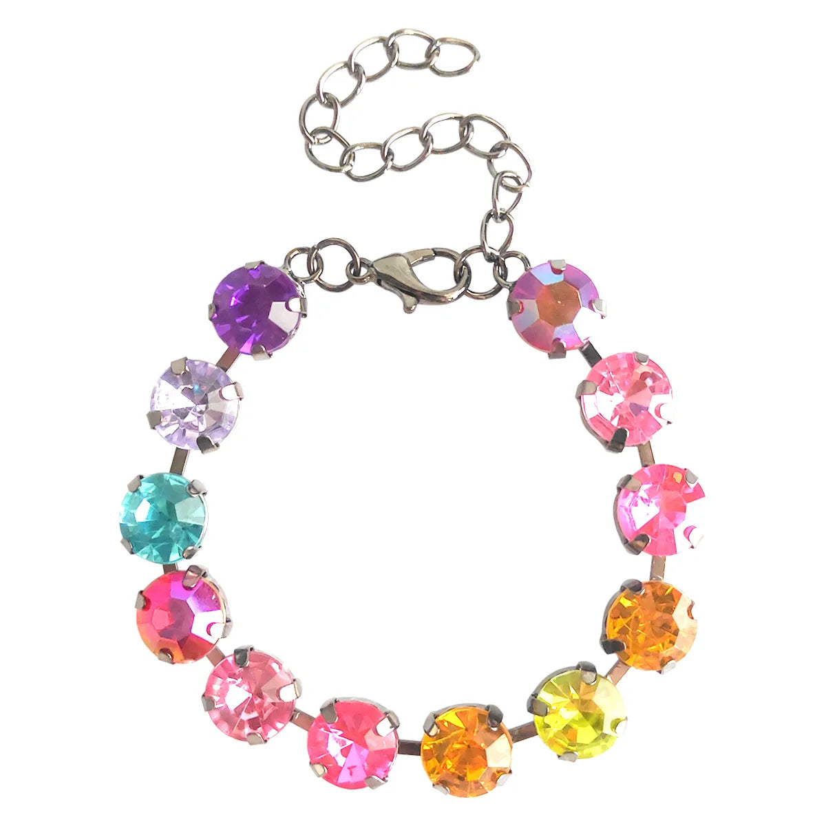 Casual Shiny Geometric Alloy Inlay Artificial Gemstones Women'S Bracelets