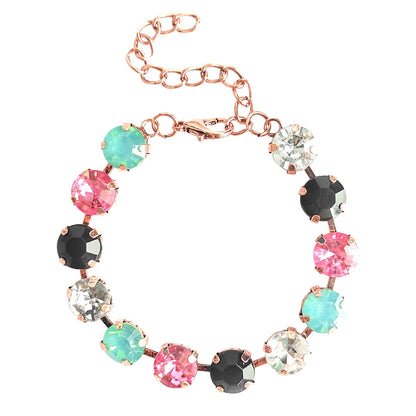 Casual Shiny Geometric Alloy Inlay Artificial Gemstones Women'S Bracelets