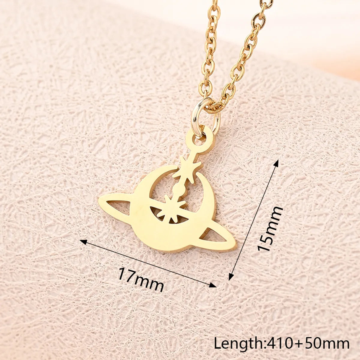 Wholesale Jewelry Casual Simple Style Animal Map Heart Shape 304 Stainless Steel Gold Plated Polishing Necklace