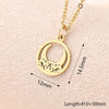 Wholesale Jewelry Casual Simple Style Animal Map Heart Shape 304 Stainless Steel Gold Plated Polishing Necklace