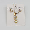 Wholesale Jewelry Casual Simple Style Classic Style Heart Shape 304 Stainless Steel Gold Plated Jewelry Set